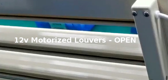 12v motorized aluminum louvers fully open