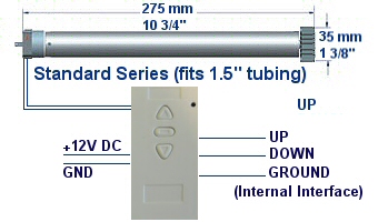 home automation software controls tubular motors for blinds, shades, etc