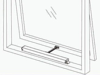 electric window opener installation example