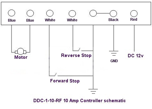 12v RF reversible controller schematic