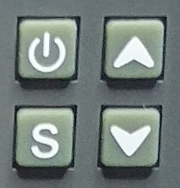 the thermostat has 4 control buttons