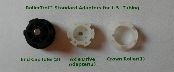 rollertrol standard tube adapters for blind motors