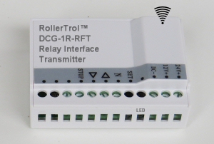 blind and shade motor transmitter triggered by relays