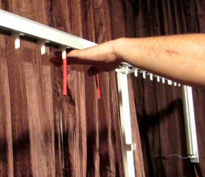 safety stop mechanism prevents injury or damage to anything caught in the drapery mechanism