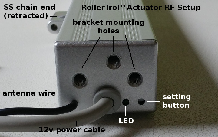 RF remote control of motorized skylight/window openers