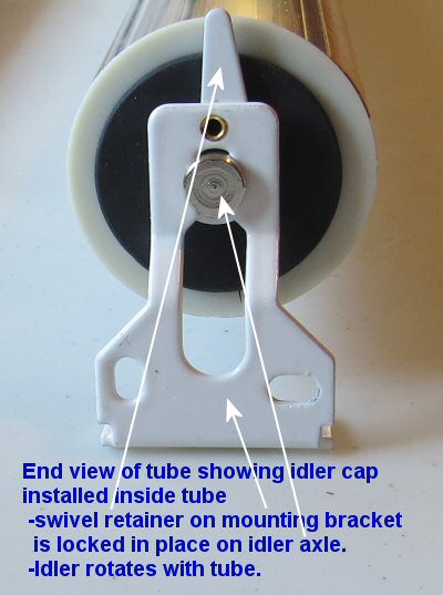 how to install tube end idler for blinds and shades