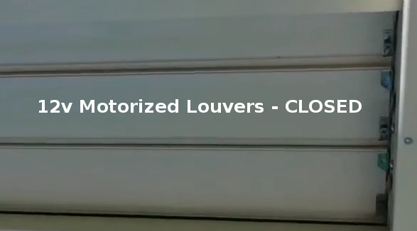 12v motorized aluminum louvers fully closed