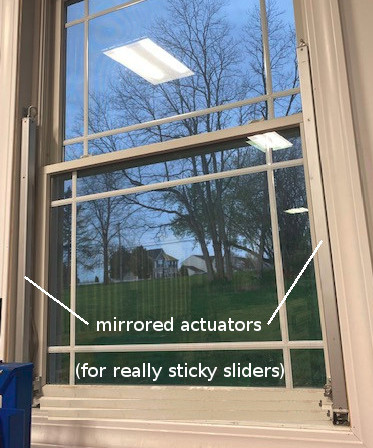 mirrored window motors for really sticky or stuck windows